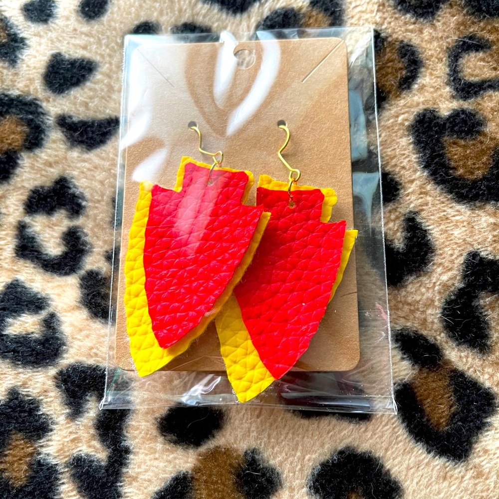KC Chiefs inspired earrings